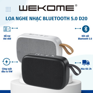 Loa nghe nhạc bluetooth 5.0 wekome loa gắn thẻ nhớ và usb màu đen