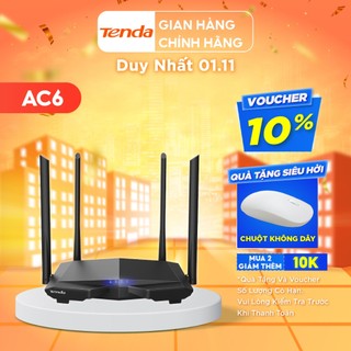 Tenda Thiết bị phát Wifi AC6 Chuẩn AC 1200Mbps - Hãng phân phối chính thức