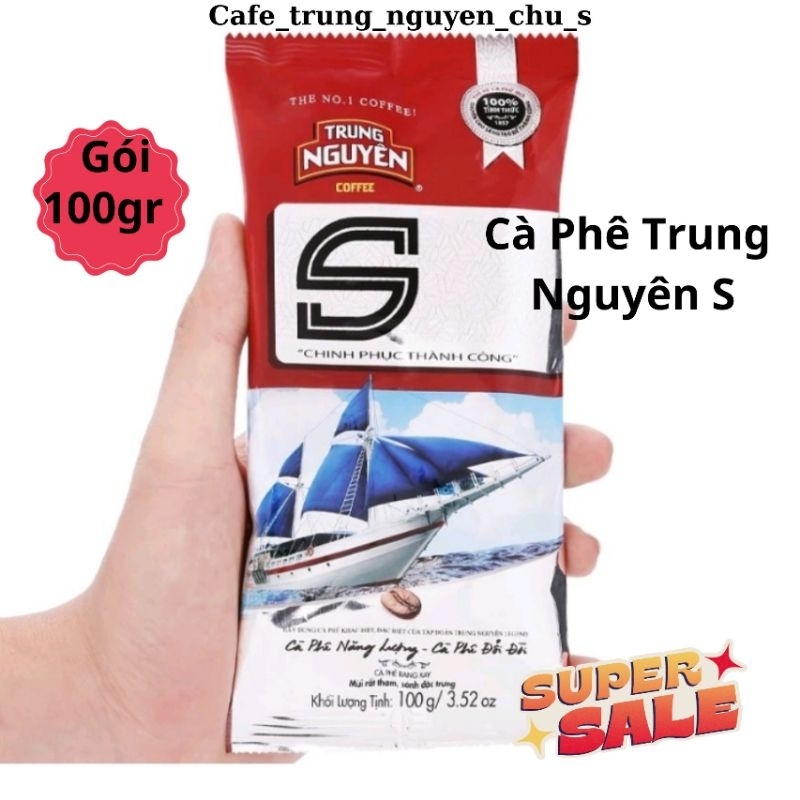 Cafe rang xay pha phin trung nguyên. chữ s. gói 100g