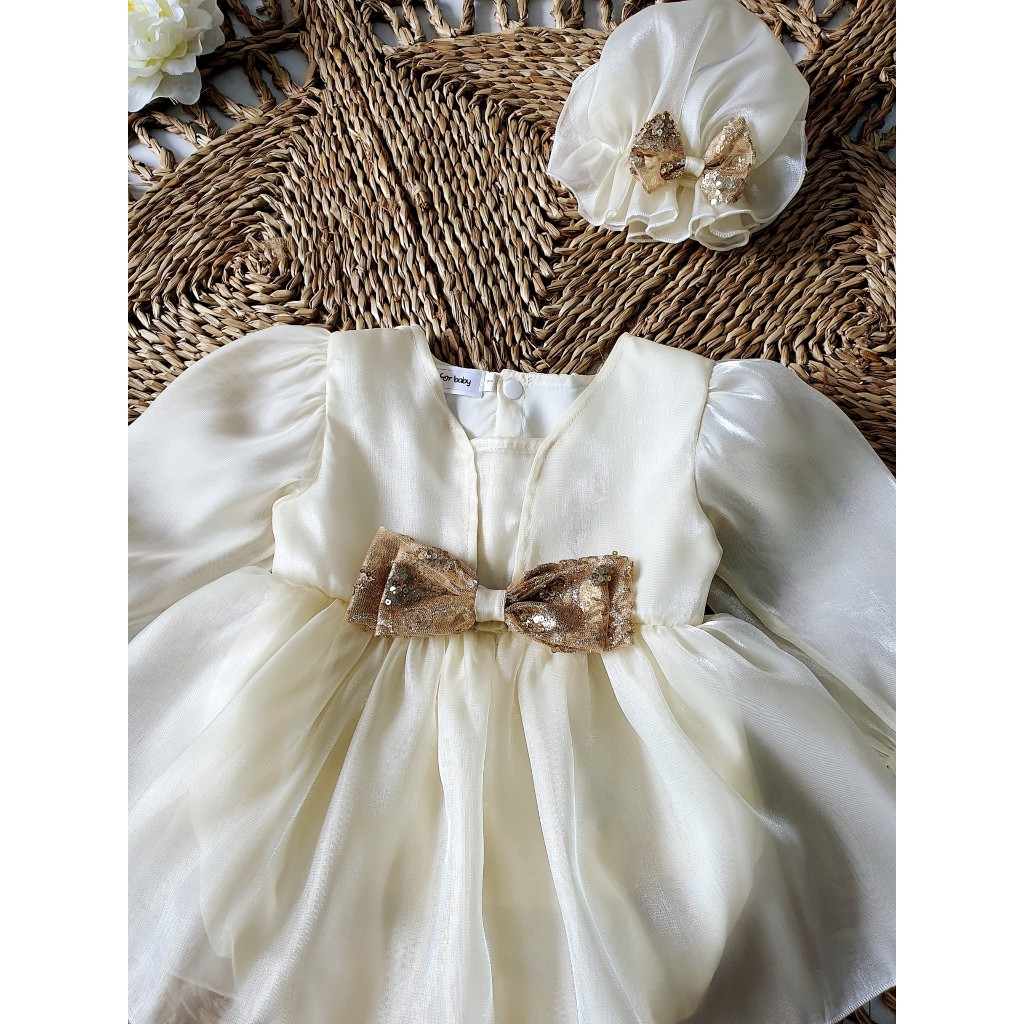 Body váy công chúa ánh nhũ RIOKIDS cho bé gái sơ sinh đi chơi, tiệc thôi nôi đầy tháng BD147