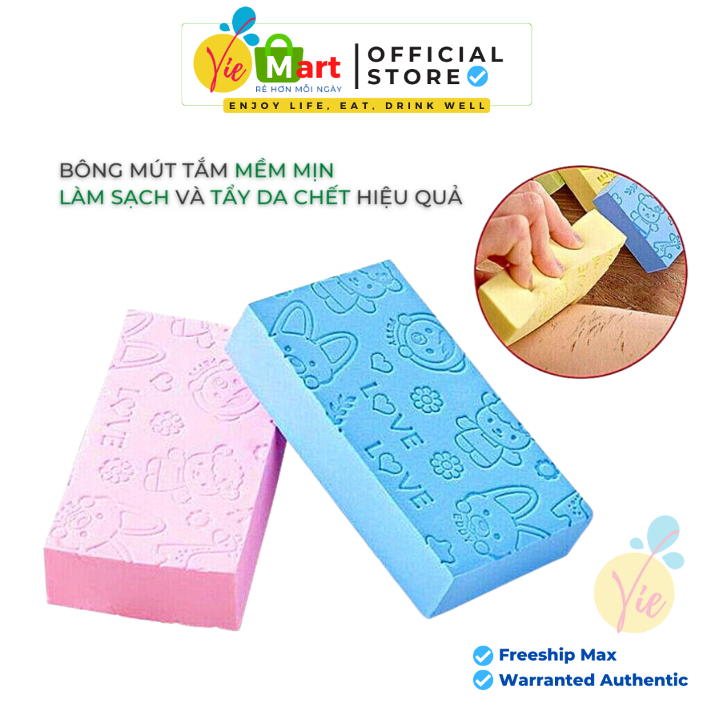Bông Mút Tắm Bọt Biển kì ghét, tẩy da chết, siêu sạch, siêu mềm mại