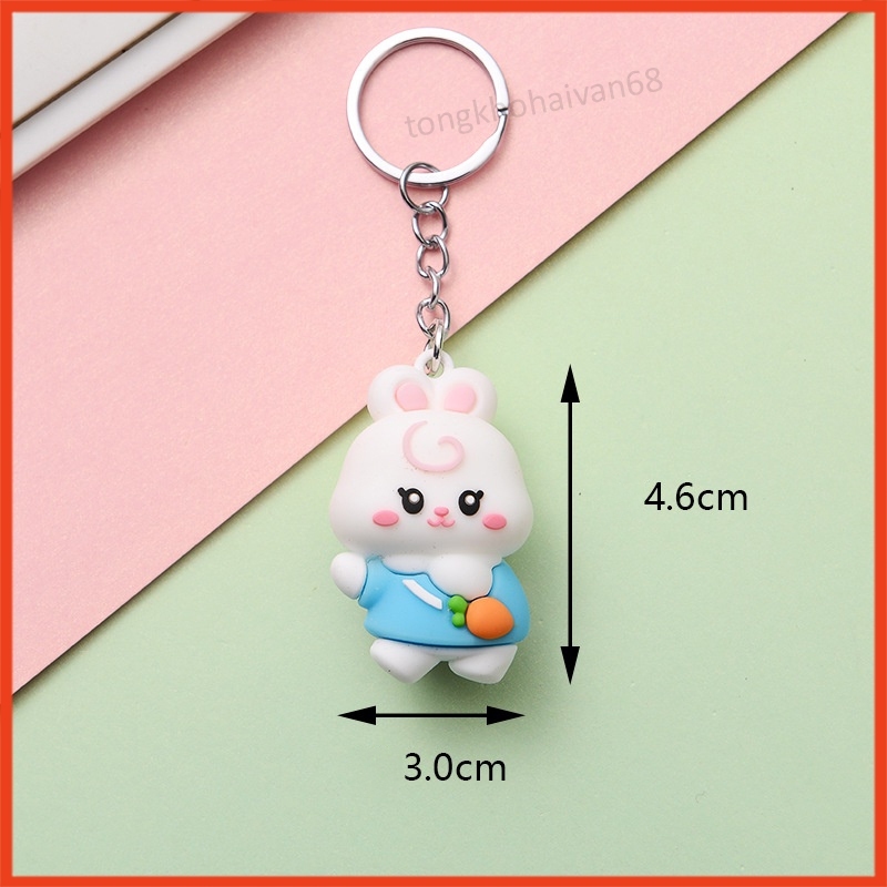 Móc Khoá Hình Thú Mông Cong Thỏ, Khỉ, Gấu, Lợn Con Vật Dễ Thương và Đáng Yêu