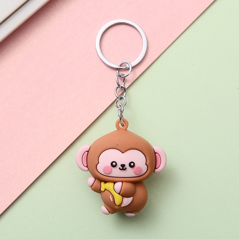 Móc Khoá Hình Thú Mông Cong Thỏ, Khỉ, Gấu, Lợn Con Vật Dễ Thương và Đáng Yêu