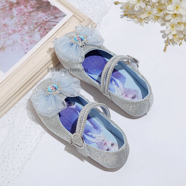 Giày elsa bé gái từ 2-12 tuổi kiểu búp bê kim sa  BB17