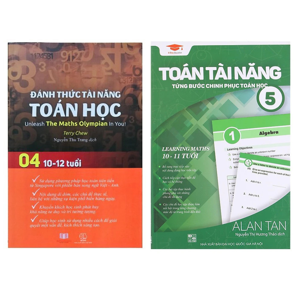 Sách Toán lớp 5 - Đánh thức tài năng toán học 4, Toán tài năng 5 - Học Giỏi Toán