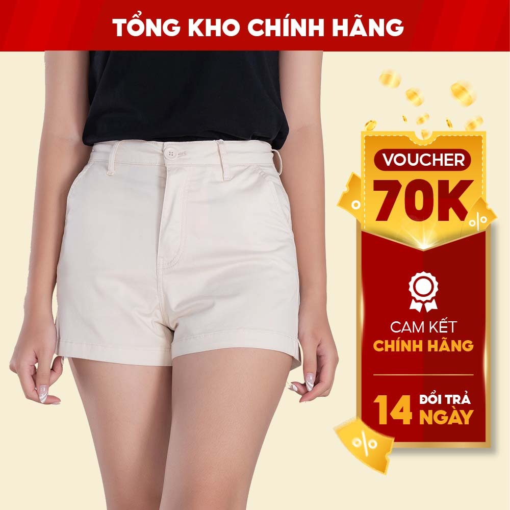 Quần short quần đùi nữ kaki dáng suông trơn cá tính dễ phối đồ SJN4022