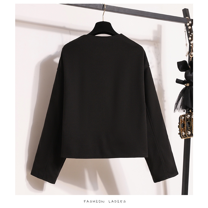 Áo khoác dạ kèm chân váy xòe Tuvada, set dạ cao cấp tôn dáng, sét dạ retro thời thượng - ADN71