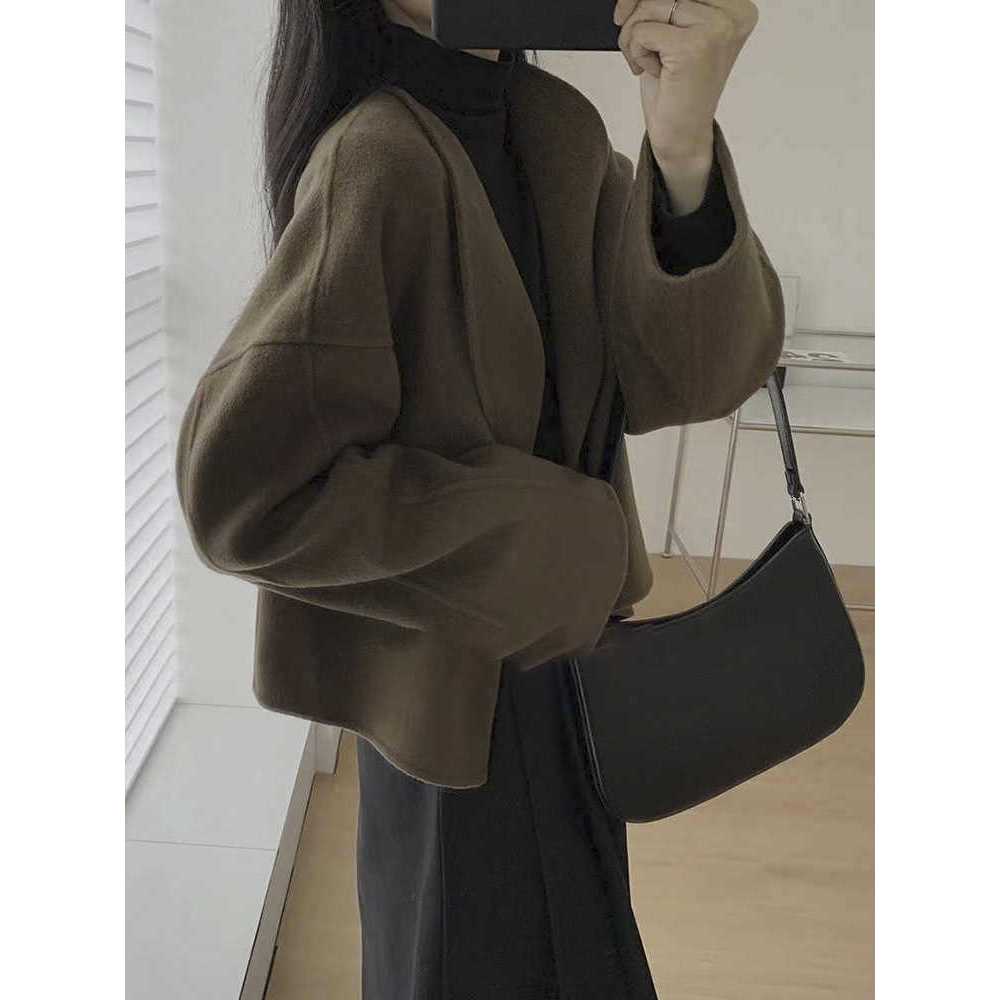 Áo khoác dạ kèm chân váy xòe Tuvada, set dạ cao cấp tôn dáng, sét dạ retro thời thượng - ADN71