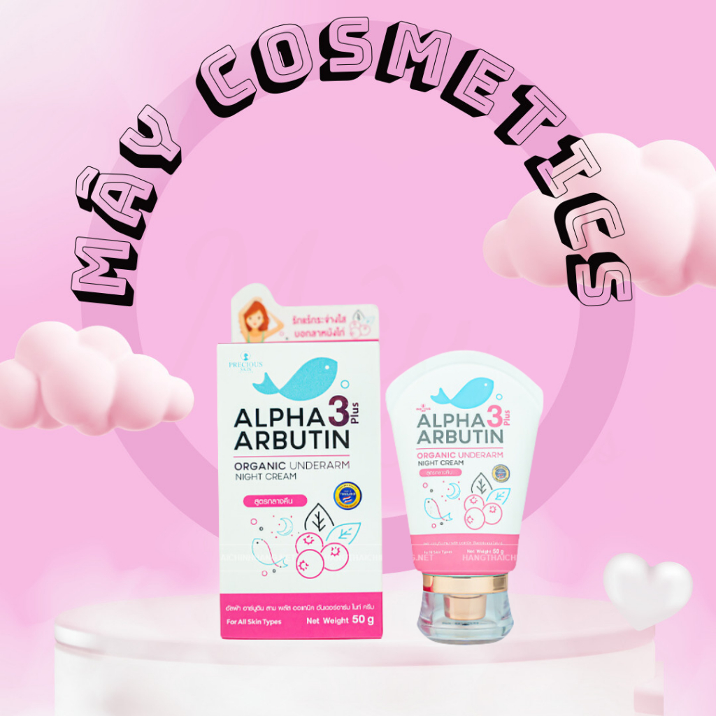 Kem Dưỡng Trắng Giảm Thâm Nách Precious Skin Alpha Arbutin Organic Underarm Whitening Cream 50g