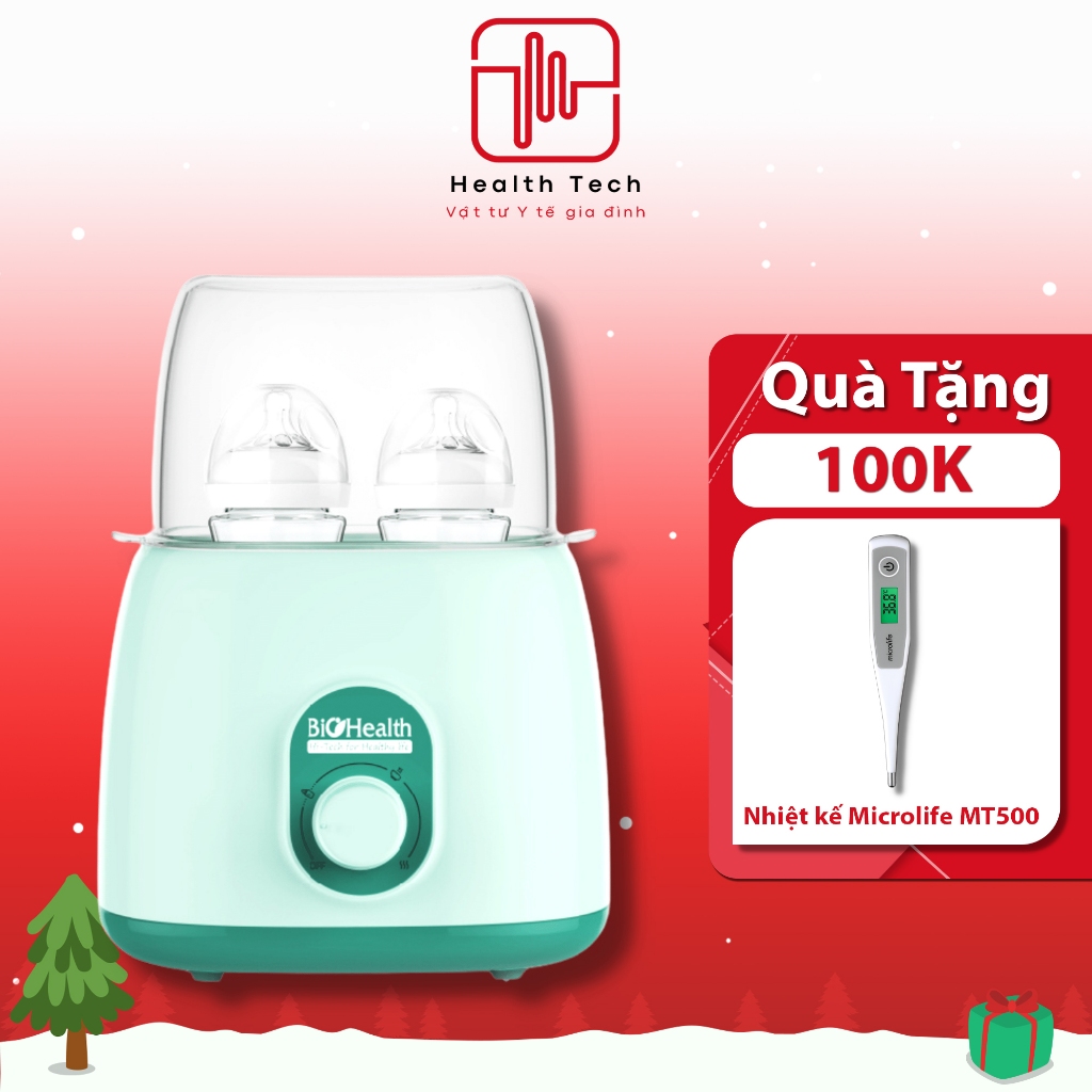 Máy hâm sữa bình đôi BioHealth BH9210 làm nóng tiệt trùng giữ được hương vị, chất dinh dưỡng - Health Tech