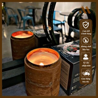 Cốc nến thơm từ vỏ quế - Mùi quế, mùi chanh sả dịu nhẹ