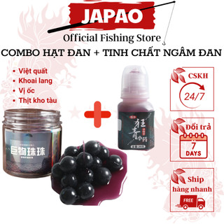 Combo hạt đan câu trắm đen chép và tinh chất đậm đặc Japao hạt đan silicon chìm lửng vị việt quất