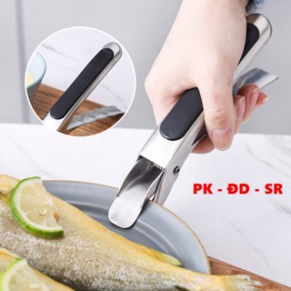 Kẹp Gắp Đồ Nóng, Gắp Chén Dĩa Inox, Gấp Lò Vi Sóng, Nồi Chiên Không Dầu Chịu Lực Có Mút Silicon Hạn Chế Trượt Tay - Rẻ