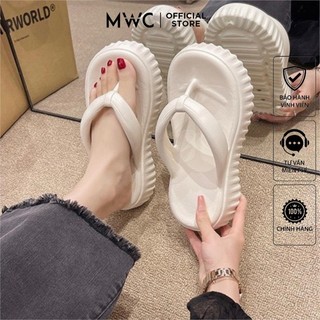 Dép nữ mwc 8332 - dép nữ đế bánh mì cao 6cm, dép nữ quai kẹp thời trang