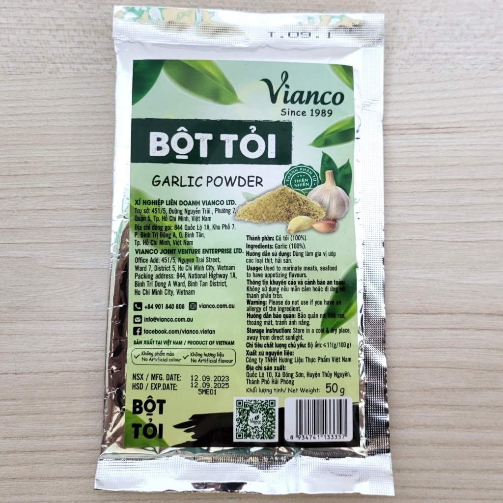 VIANCO (gói nhỏ 50g) BỘT TỎI Garlic Powder