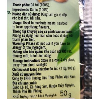 VIANCO (gói nhỏ 50g) BỘT TỎI Garlic Powder