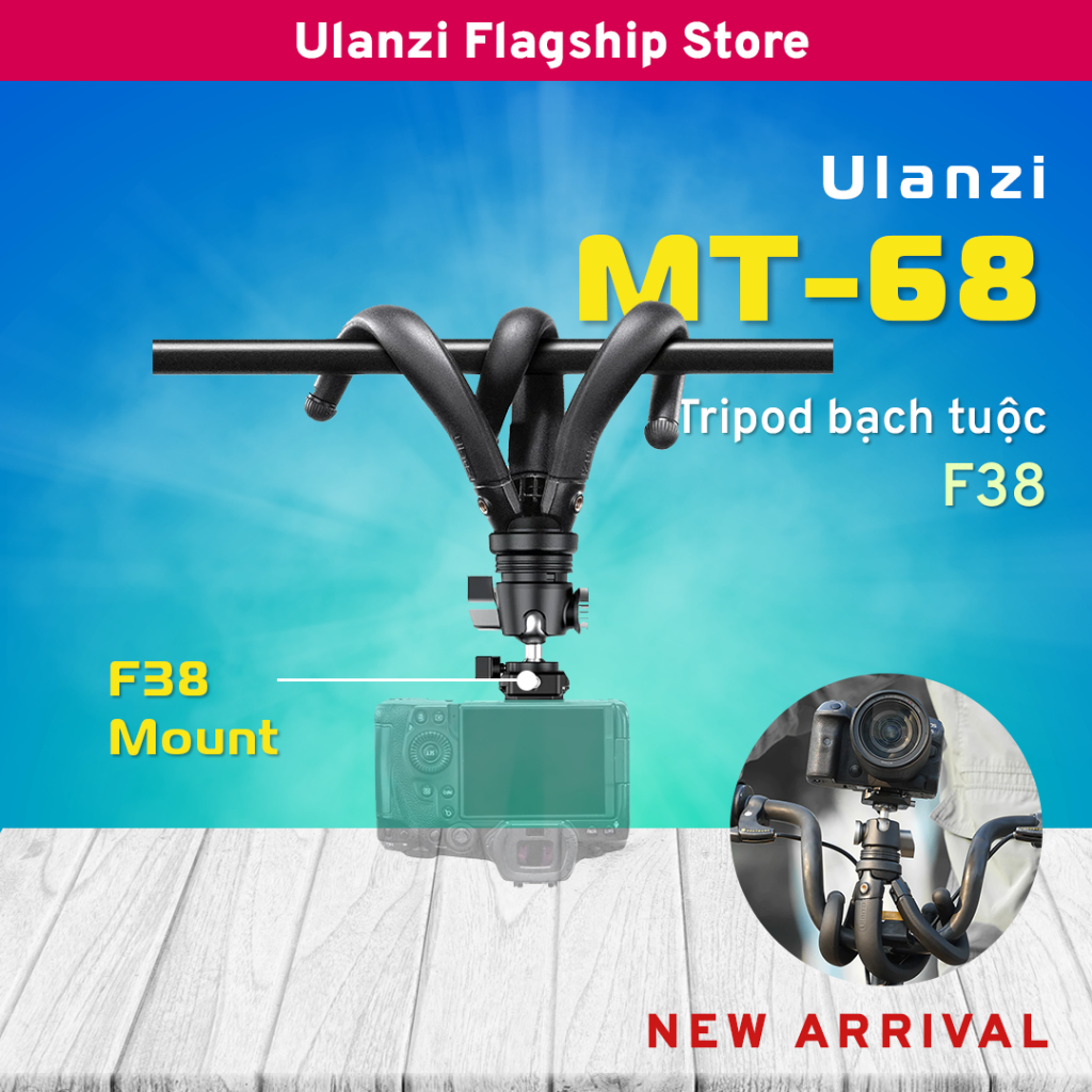 Ulanzi MT-68 F38 Quick Release Flexible Tripod - Chân máy ảnh bạch tuột tích hợp ngàm tháo lắp nhanh chính hãng
