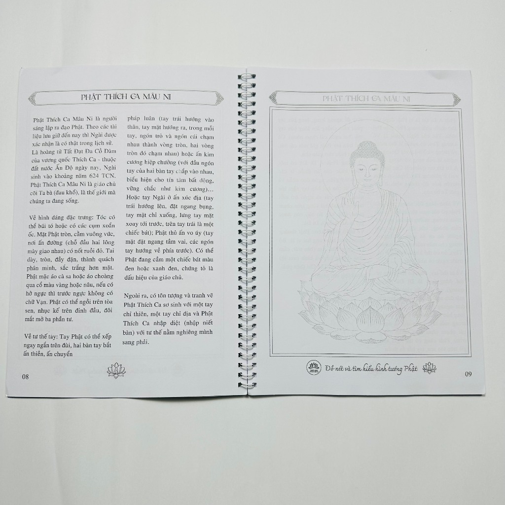 Sách - Tập sổ tô tranh Phật và các vị Bồ Tát loại cao cấp rõ nét (khổ A4) - Tặng vỏ bút và ngòi tô tranh - Anan Books | BigBuy360 - bigbuy360.vn