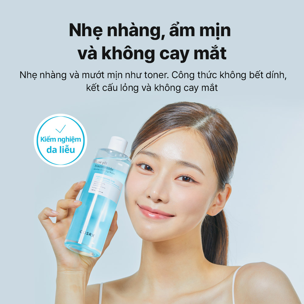 Nước tẩy trang Low pH Niacinamide Micellar Cleansing Water