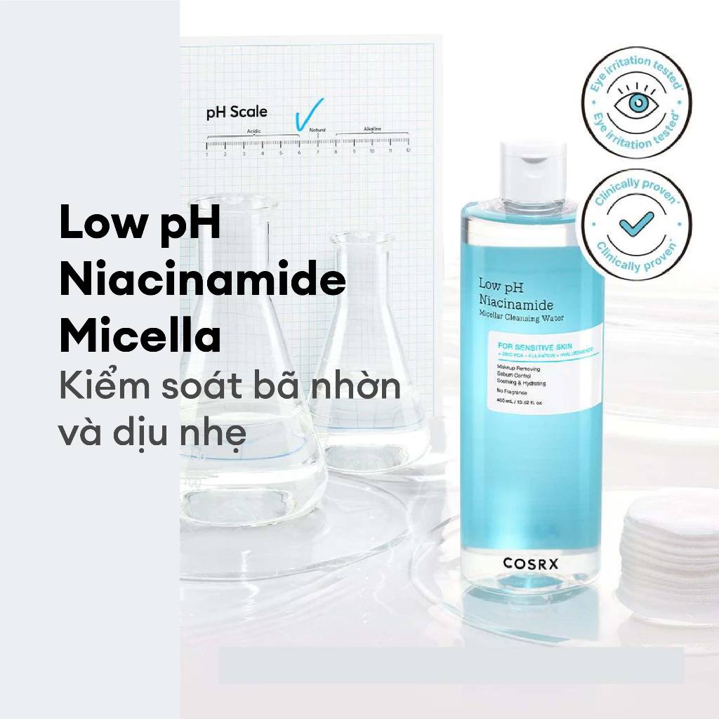 Nước tẩy trang Low pH Niacinamide Micellar Cleansing Water