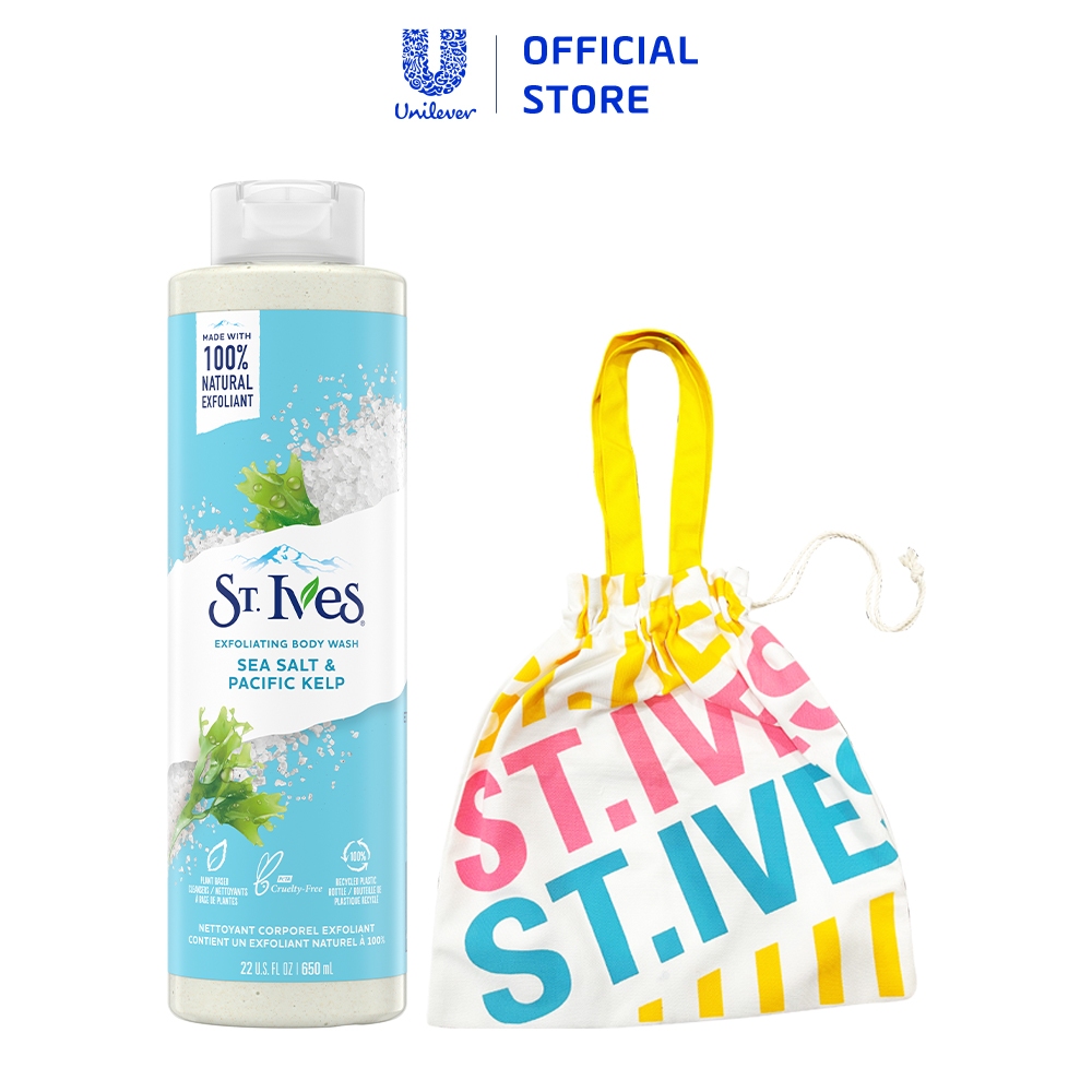 SỮA TẮM DƯỠNG DA ST.IVES 650ML+TUI CANVAS