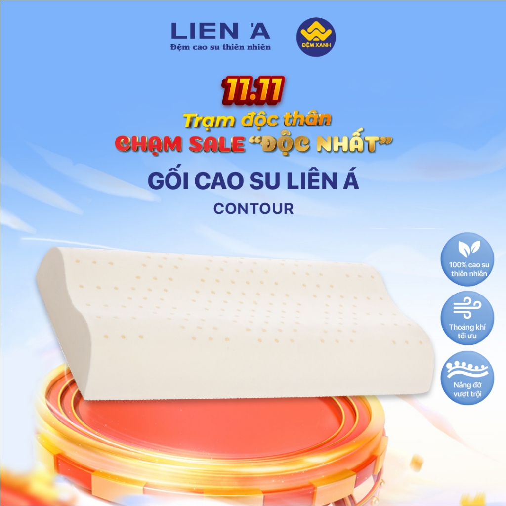 Gối cao su Liên Á Contour