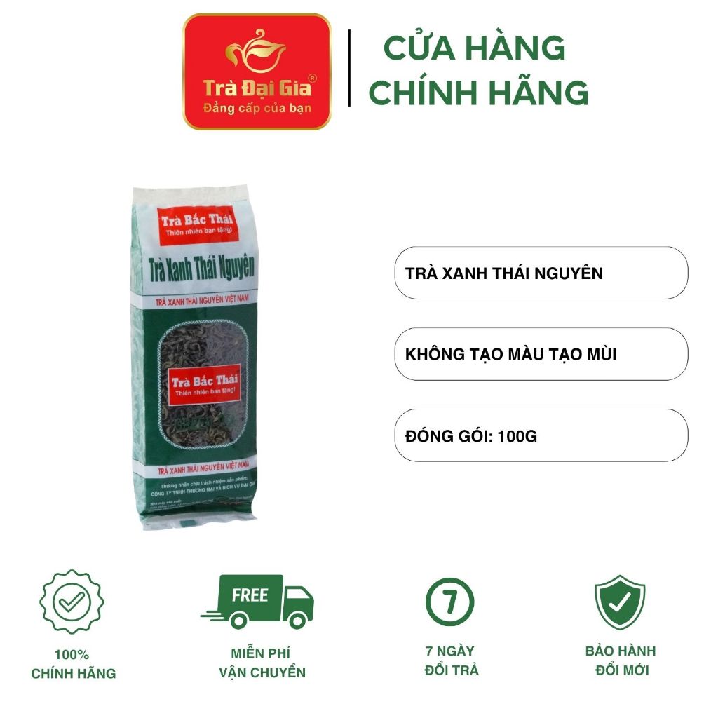Trà xanh Thái Nguyên Đại Gia 100g