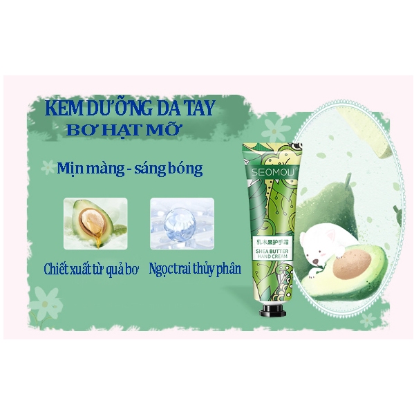 SET QUÀ TẶNG HỘP 5 TUÝP Kem dưỡng da tay SEOMOU dưỡng ẩm chống khô da hàng nội địa Trung Bigsalemart M33