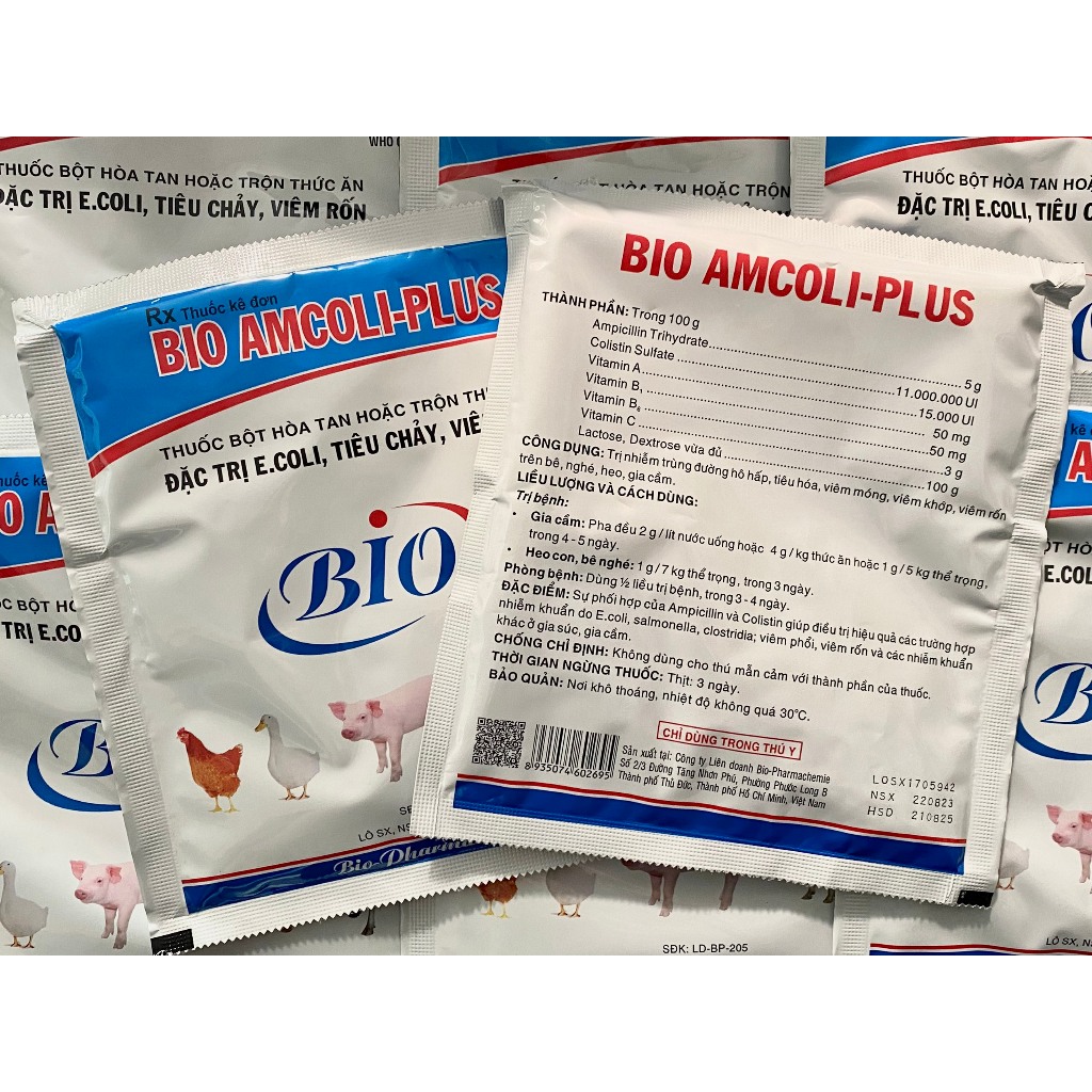 Bio Amcoli-Plus 100g E.Coli, Tiêu Chảy, Viêm Rốn