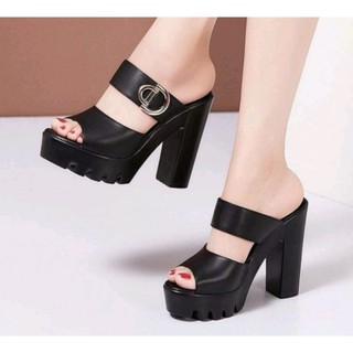 Dép cao gót nữ Dép cao gót nữ khóa D 9f cao cấp