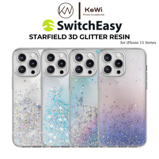 Ốp lưng switcheasy dành cho iphone 15 pro max / iphone 15 pro / iphone 15 plus / iphone 15, starfield 3d glitter resin