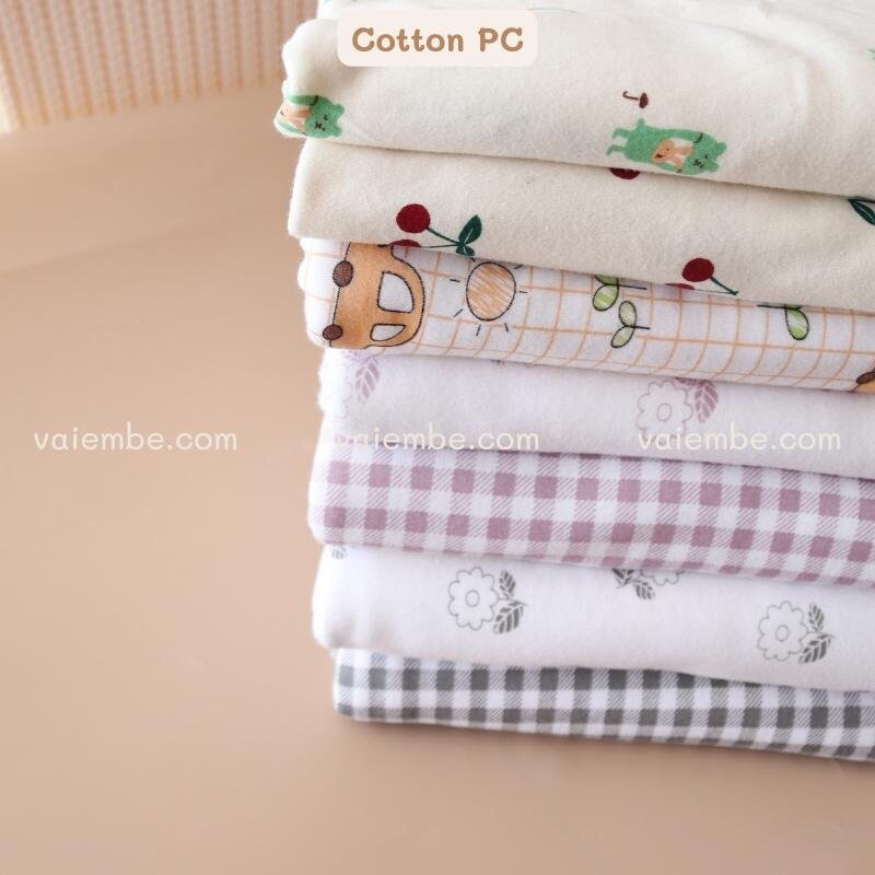 Vải thun Cotton PC  Moimoln Hàn Quốc may thu đông cho mẹ và bé