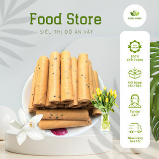 Gói bánh quế ống mè food store,bánh quế cổ truyền giòn thơm