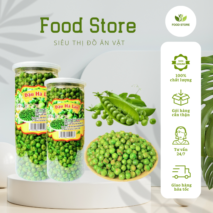 Đậu Hà Lan Sấy Giòn Food Store 500Gr, Đậu Hà Lan Sạch Bổ Ích Cho Cơ Thể