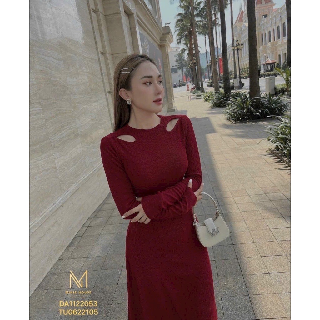 ĐẦM MIDI THUN KHOÉT VAI