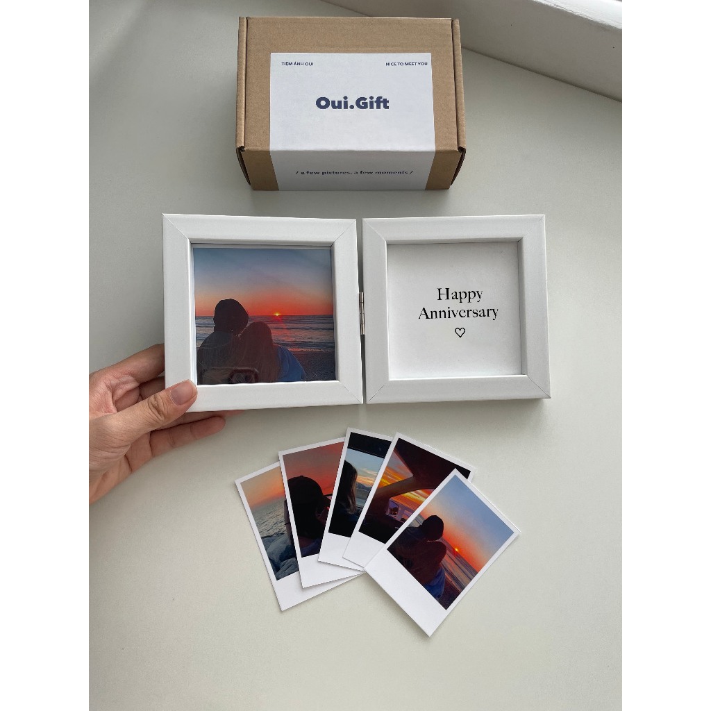 Khung Ảnh In Đôi Mini TWIN FRAME Kèm In Ảnh Theo Yêu Cầu  Oui Gift