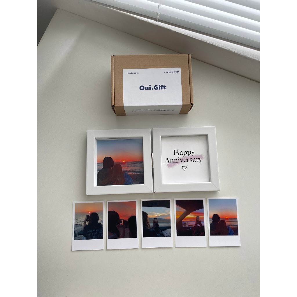 Khung Ảnh In Đôi Mini TWIN FRAME Kèm In Ảnh Theo Yêu Cầu  Oui Gift
