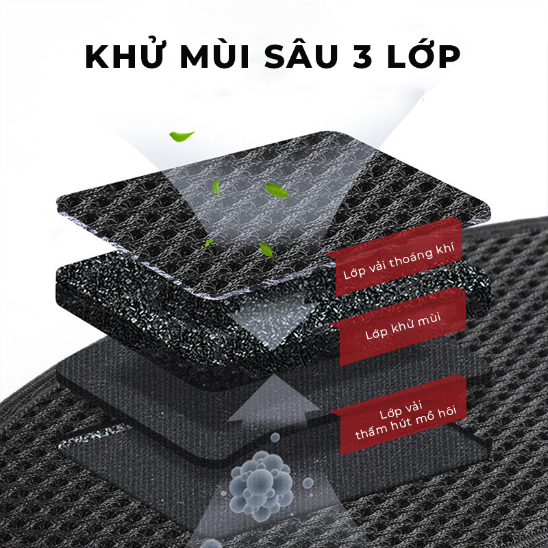 Lót giày than tre khử mùi thoáng khí thấm hút mồ hôi hút ẩm cao cấp LGTT29