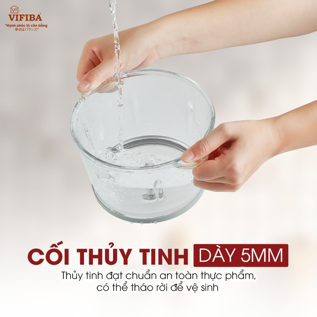 Máy Xay Thịt Chính Hãng VIFIBA, Kèm 2 Bộ 4 Lưỡi Dao, Công Suất 300W, 2 Cấp Độ Xay VE11