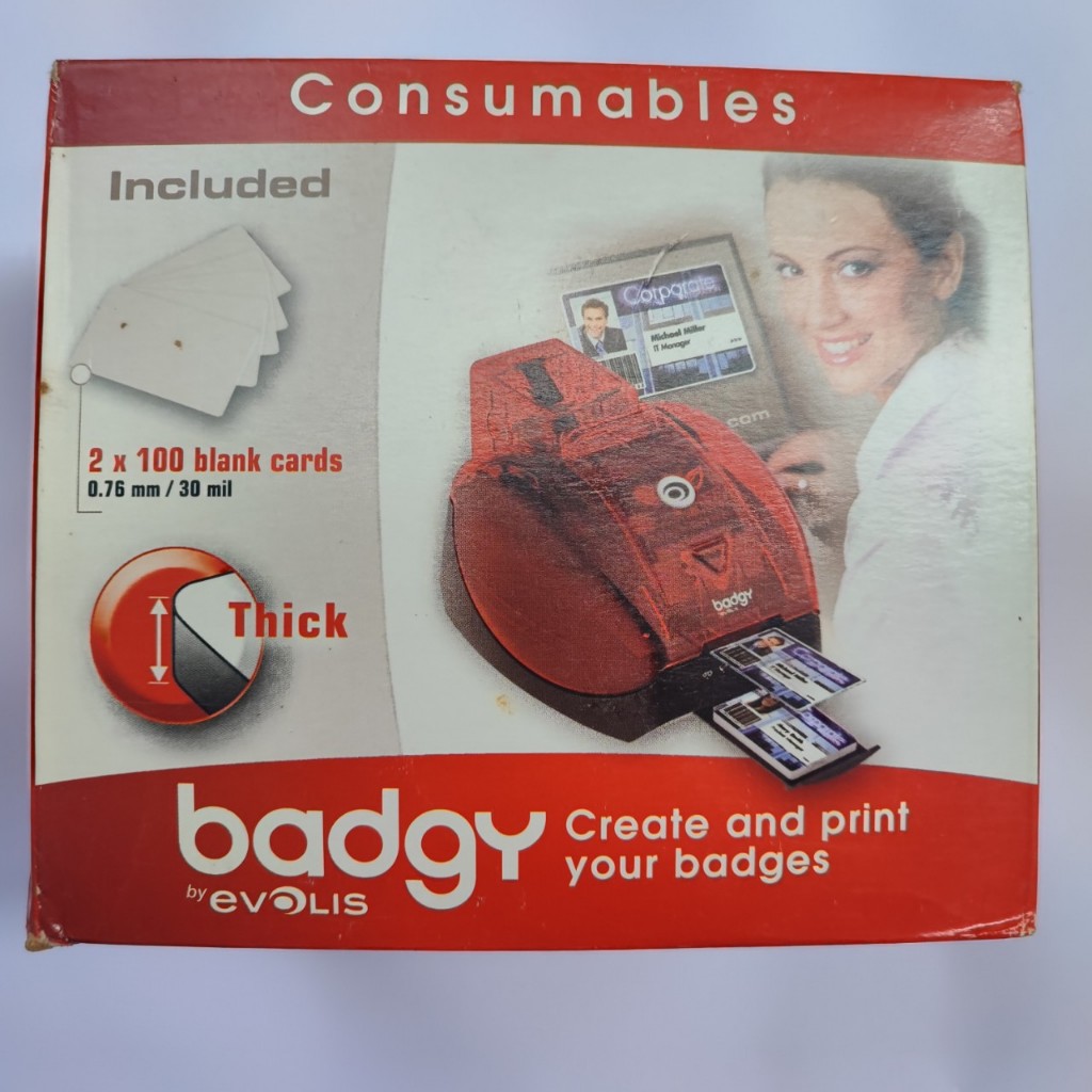 Thẻ nhựa  PVC trắng Badgy VBDG103EU 0.76mm - EVOLIS HIGHTRUST CLASSIC BLANK WHITE PVC CARDS