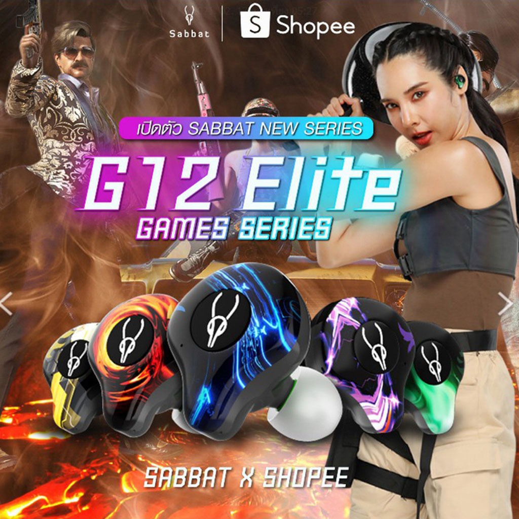 Tai nghe bluetooth Gaming Sabbat G12 chuyên Game độ trễ cực thấp 40ms