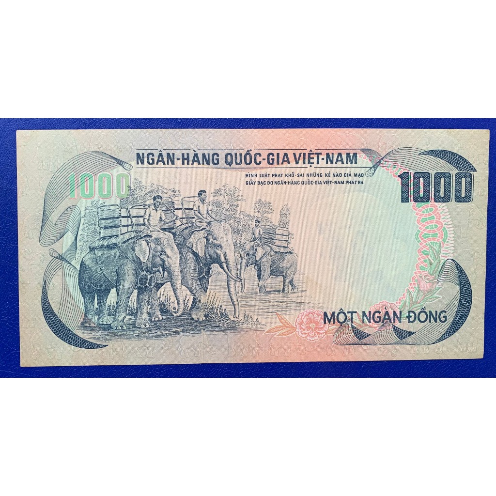 Sưu tầm tờ 1000 đồng con voi 1972