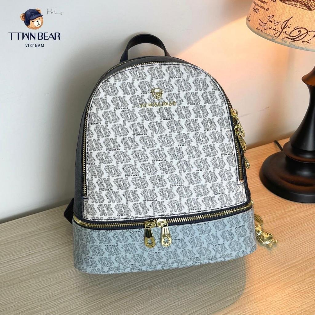 Balo gấu TTWN BEAR phối màu khóa ngang TN-1044