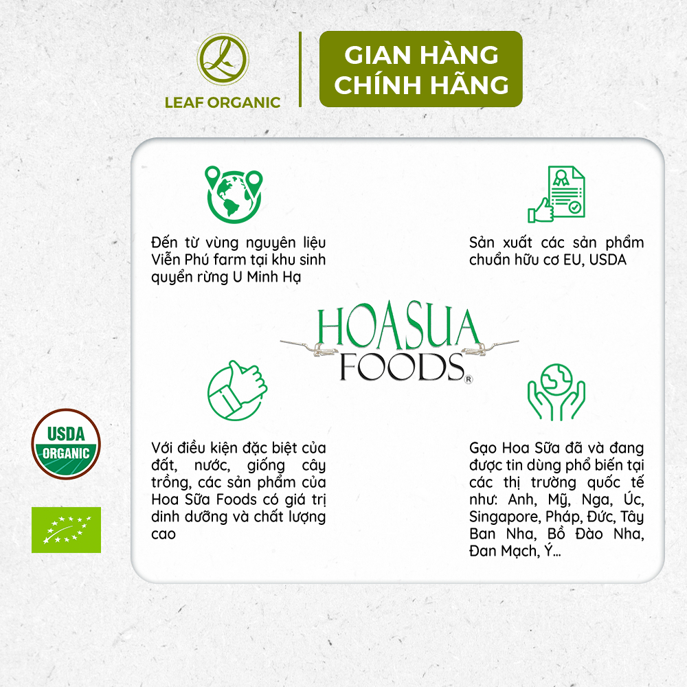 Gạo trắng hữu cơ ăn dặm cho bé Japonica Hoa Sữa 1kg | BigBuy360 - bigbuy360.vn