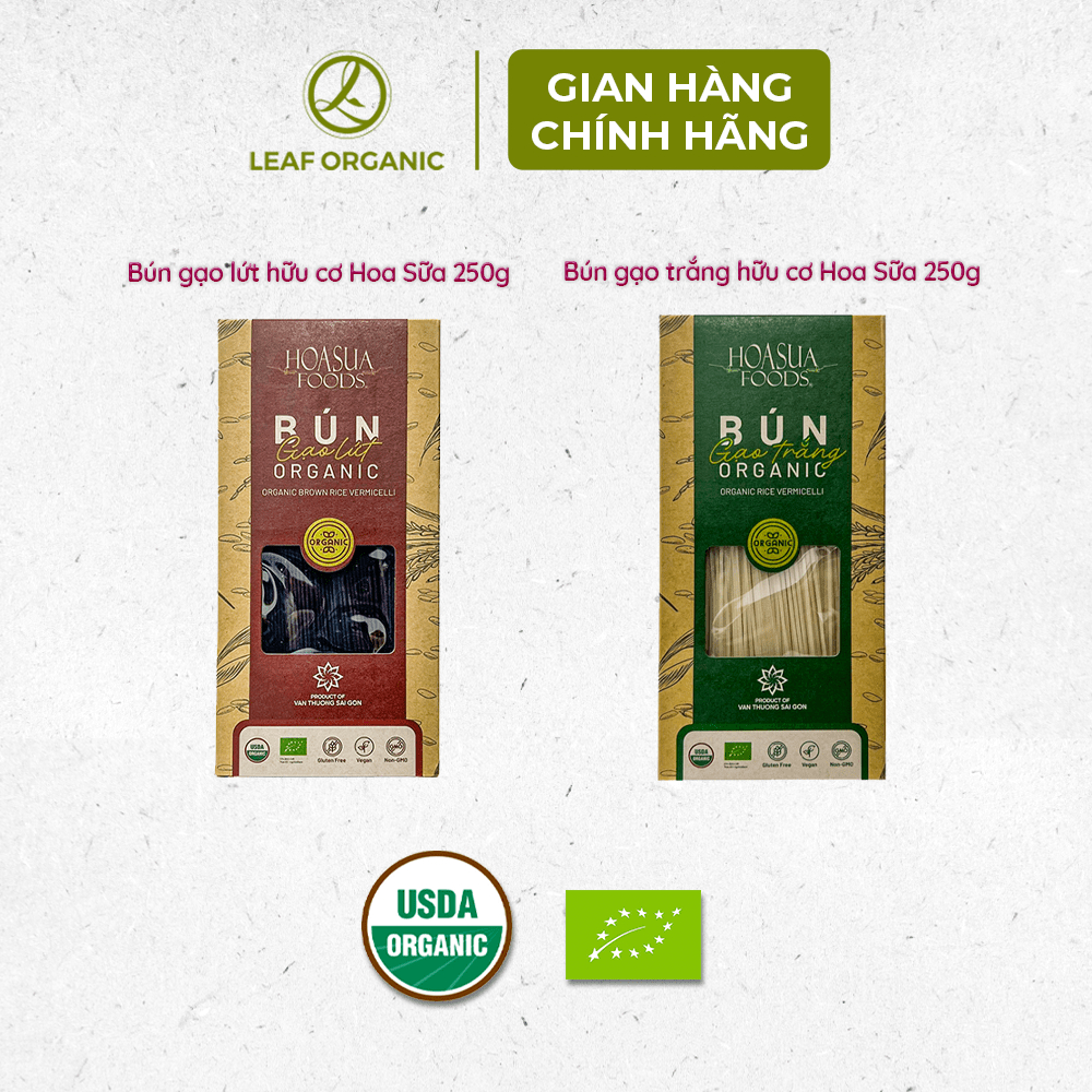 Bún gạo hữu cơ Hoa Sữa 250g Sợi mềm dai, không bị nhũn
