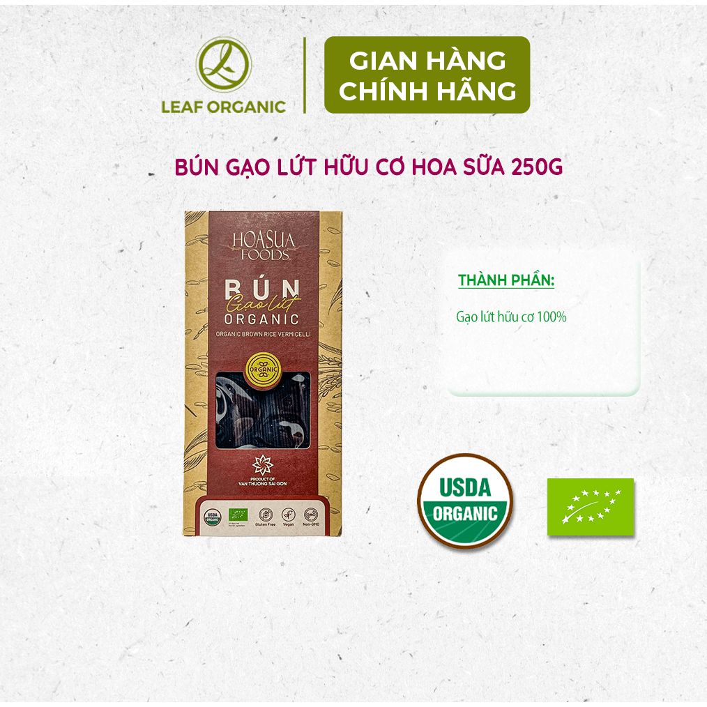 Bún gạo hữu cơ Hoa Sữa 250g Sợi mềm dai, không bị nhũn