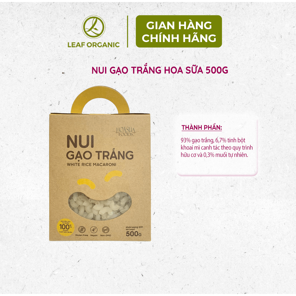 Nui gạo nhiều loại Hoa Sữa 500g