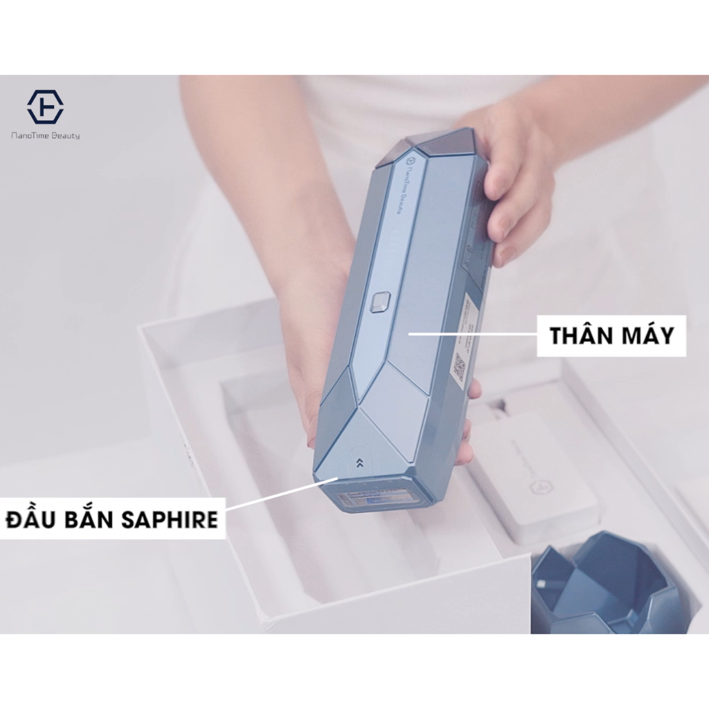 Máy triệt lông cá nhân cầm tay Nanotime B65pro Triệt lạnh 10 độ C, Không giới hạn Xung, Hiệu quả gấp 10 lần Triệt thường