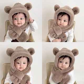  Mũ Lông Thỏ Tai Gấu Kèm Khăn Quàng Cổ Mùa Đông Ấm Áp Và Đáng Yêu Cho Bé Từ 6 Tháng Đến 2 Tuổi 