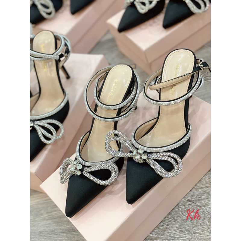 💋💋💋 cao gót nơ đá mach &mach về hàng chuẩn loại 1 đẹp xuất sắc  ✅ Size 35/39 ✅ Full box tag hãng